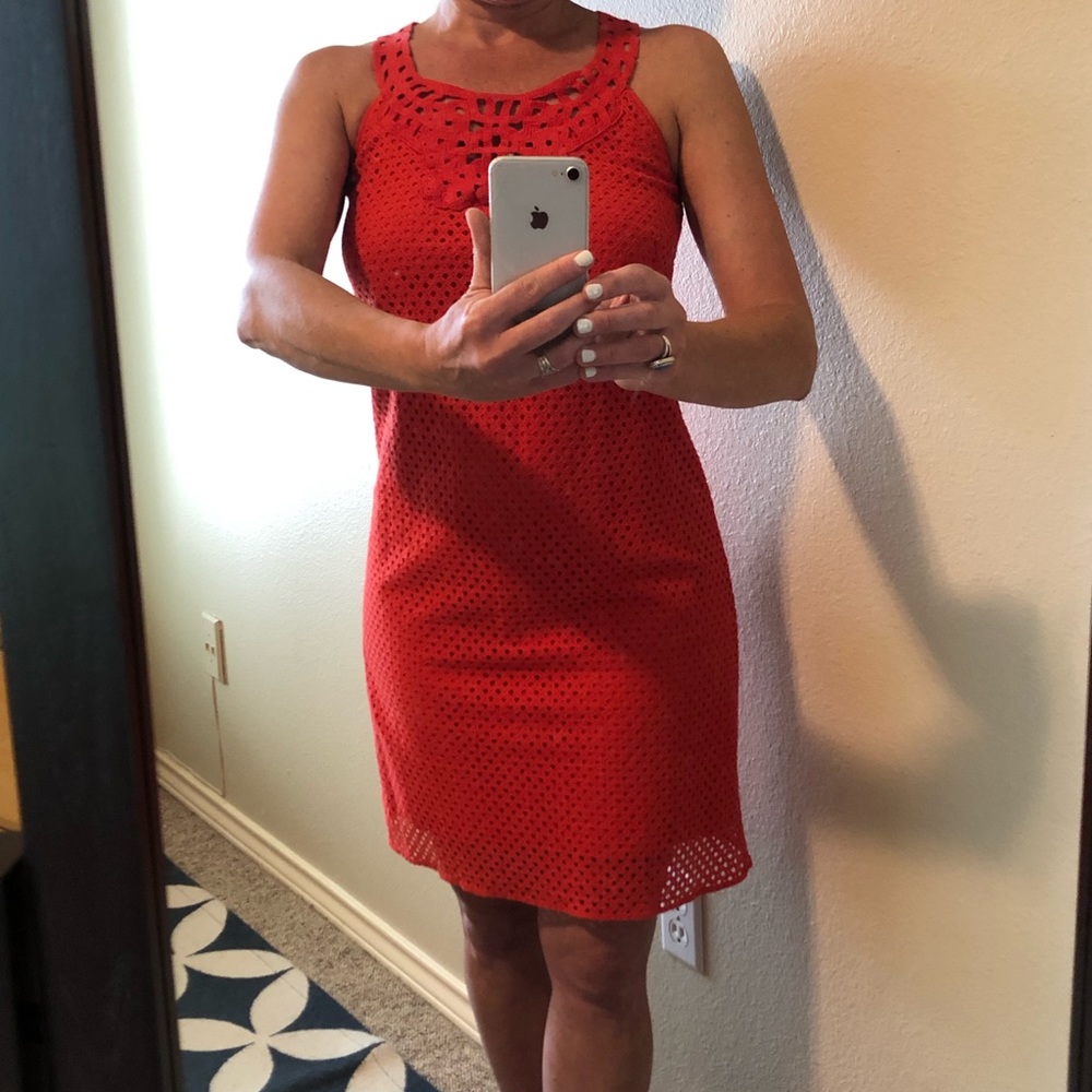 Nordstrom Max Studio Eyelet Shift Dress - S